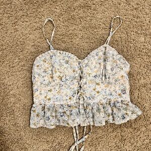 Wild fable eyelet peplum lace up medium